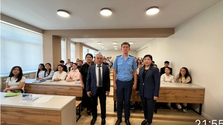 Қаратау аудандық прокуратура өкілдерінің қатысуымен 1-курс студенттеріне арналған «Егемен ел – жарқын болашақ» тақырыбында кездесу өтті.