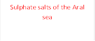 Sulphate salts of the Aral sea